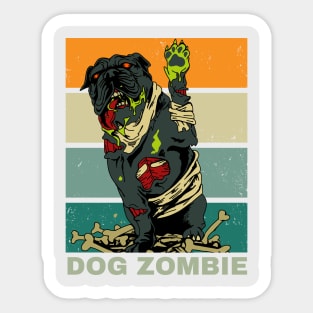 Dog zombie funnny, dog zombie, Sticker